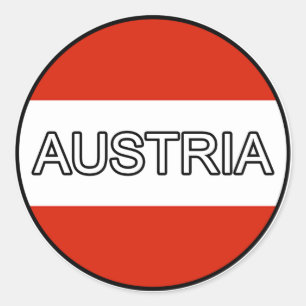 Redonda Pegatina Euro de Austria