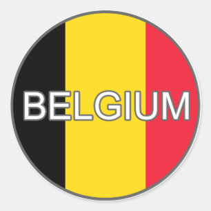 Redonda Pegatina Euro de Bélgica