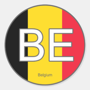 Redonda Pegatina Euro de Bélgica