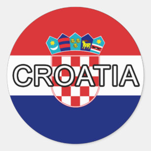 Redonda Pegatina Euro de Croacia