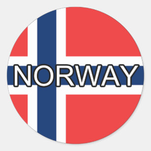 Redonda Pegatina Euro de Noruega