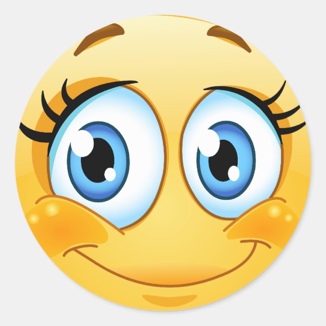 Redonda Pegatina facial (Anverso)