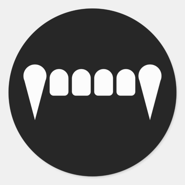 Redonda Pegatina Fangs (Anverso)