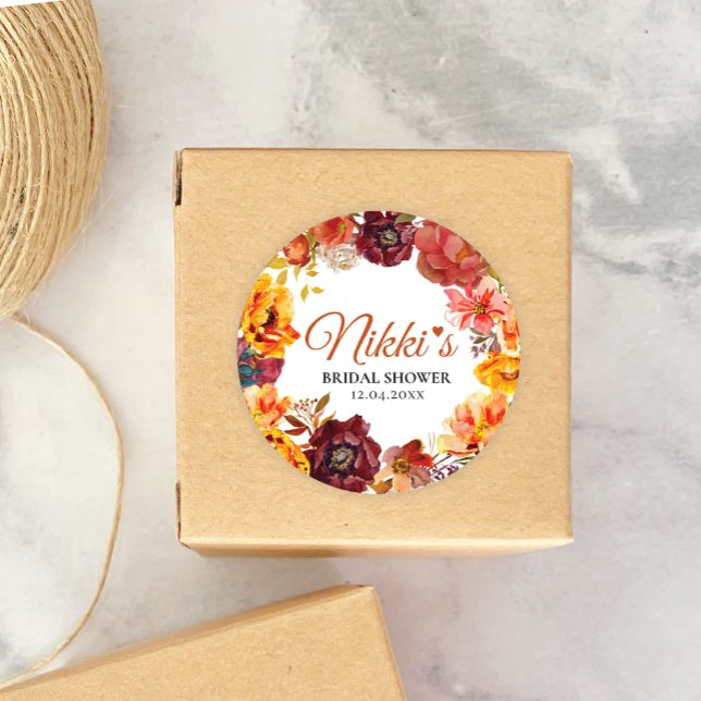 Redonda Pegatina Favor con temática otoñal (Subido por el creador)