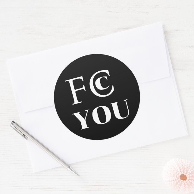 Redonda Pegatina FCC YOU (Sobre)