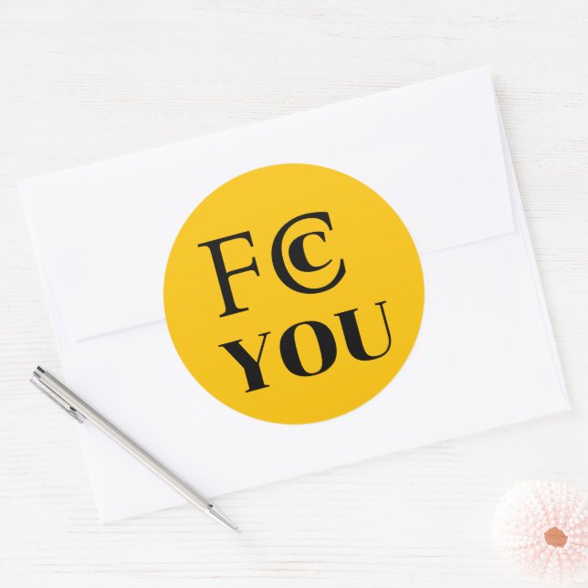 Redonda Pegatina FCC YOU (Sobre)
