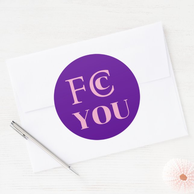 Redonda Pegatina FCC YOU (Sobre)