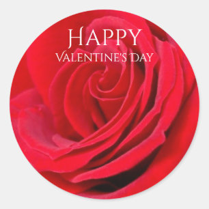 Redonda Pegatina feliz del día de San Valentín
