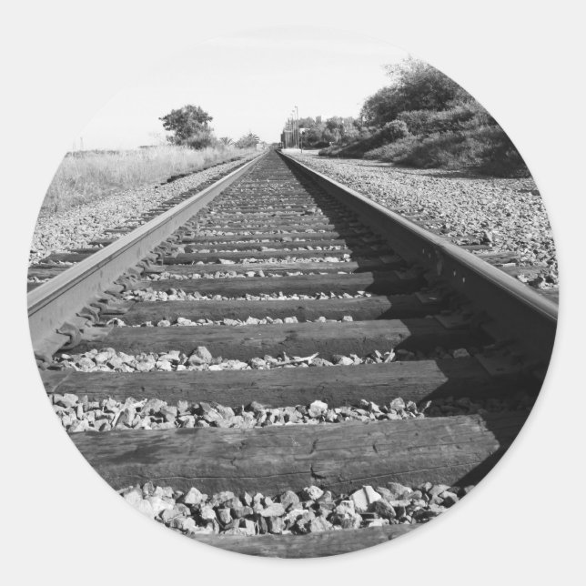 Redonda Pegatina ferroviario infinito (Anverso)