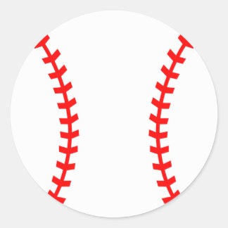 Redonda Pegatina Fiesta de béisbol, Pegatina de cumpleaños