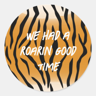 Redonda Pegatina Fiesta de tigres
