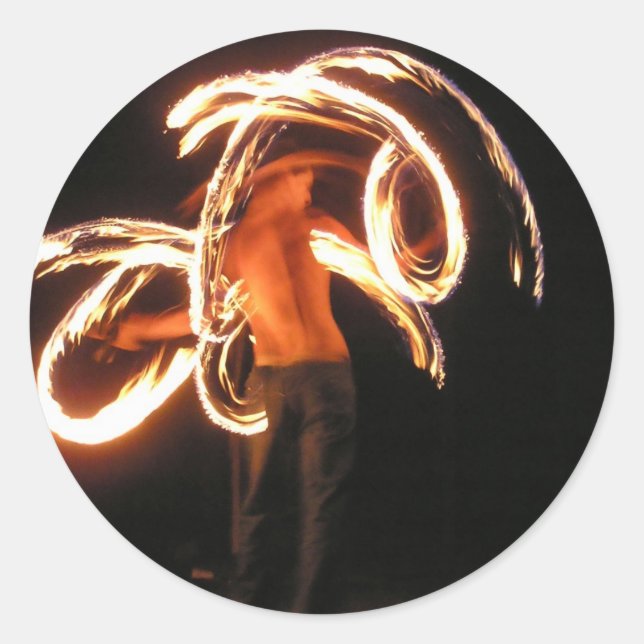 Redonda Pegatina FirePlay (Anverso)