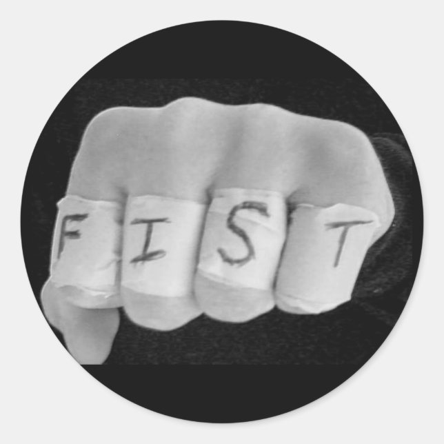 Redonda Pegatina FIST (Anverso)