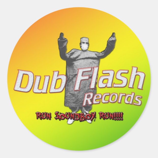 Redonda Pegatina Flash Dub (Anverso)
