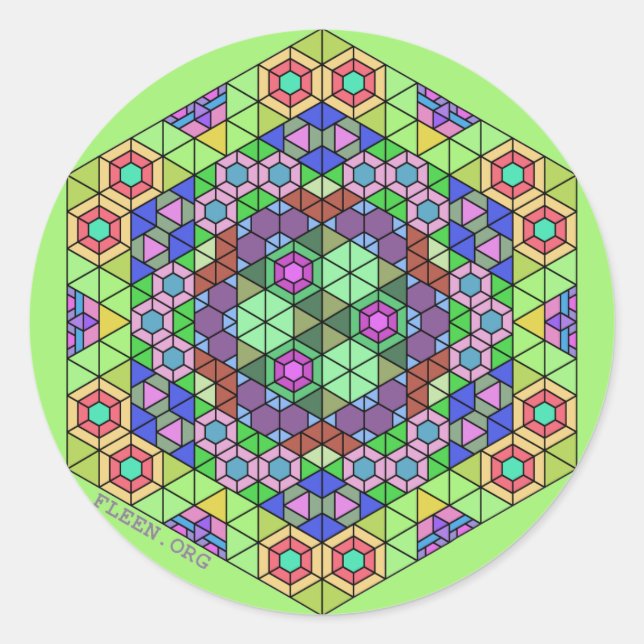 Redonda Pegatina Fleen #4 (Anverso)