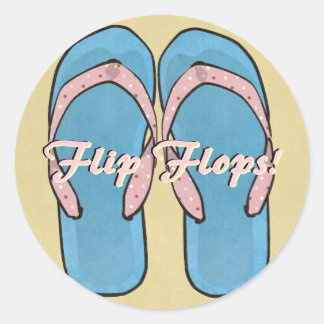 Redonda Pegatina Flipflops texturizado