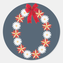 Redonda Pegatina floral