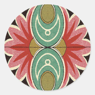 Redonda Pegatina floral árabe