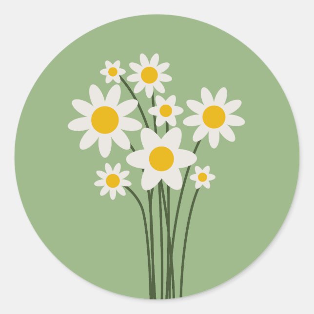 Redonda Pegatina floral - Bloom & Stick (Anverso)