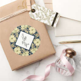 Redonda Pegatina Floral de Dogwood Vintage