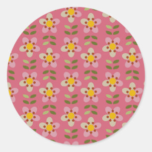 Redonda Pegatina floral rosa - Bloom & Stick