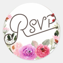 Redonda Pegatina floral RSVP