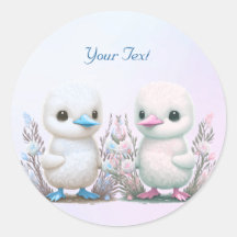 Pegatina Floral Twin Ducks