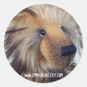 Redonda pegatina fluffy teddy