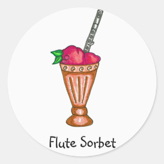 Redonda Pegatina Flute Sorbet