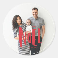 Pegatina fotográfico de la familia Noel