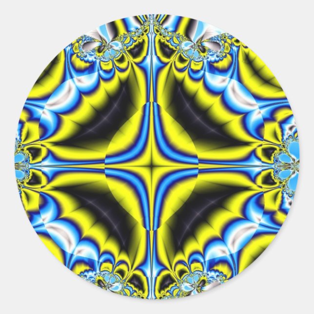 Redonda Pegatina Fractal 109 (Anverso)