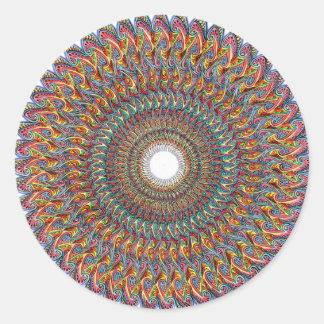 Redonda Pegatina Fractal Cone To Dna Pulse