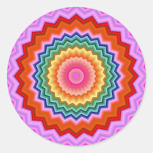 Pegatina Fractal Zigzag Kaleidoscope
