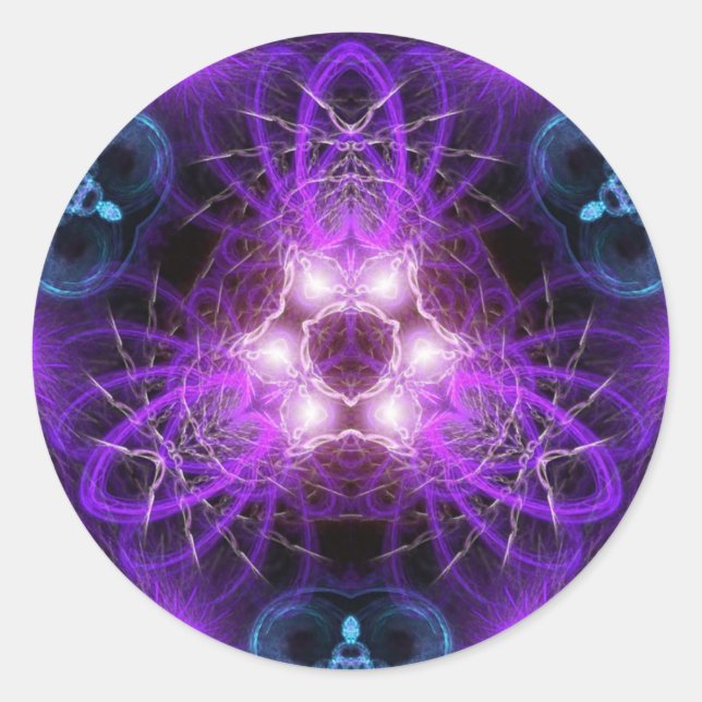Redonda Pegatina FractalART 001 (Anverso)