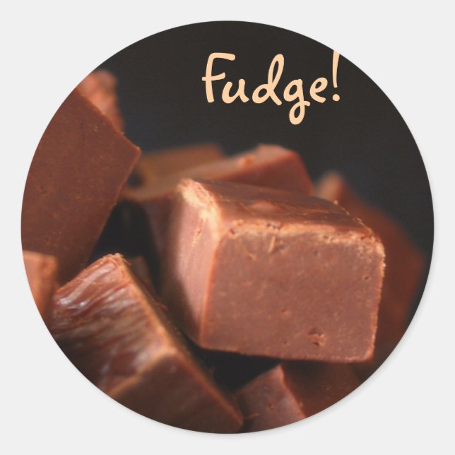Redonda Pegatina Fudge (Anverso)