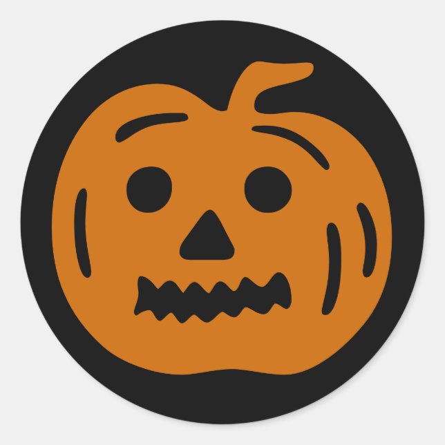 Redonda Pegatina Fun Pumpkin Halloween (Anverso)