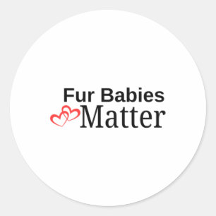 Redonda Pegatina Fur Babies