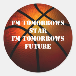 Redonda Pegatina futuro del baloncesto de las mañanas de