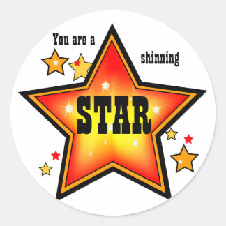 Redonda Pegatina galardonado con el premio Shinning Star