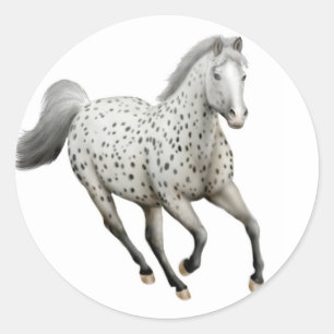 Redonda Pegatina galopante del caballo del Appaloosa del