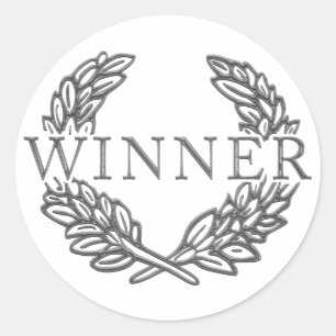 REDONDA PEGATINA GANADOR.