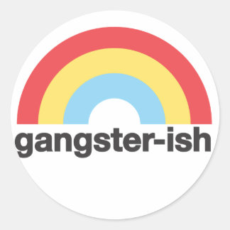 Redonda Pegatina Gangsterish