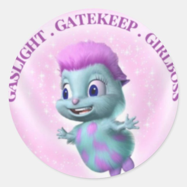 Redonda PEGATINA Gatekeep Girlmaster ligero (Anverso)