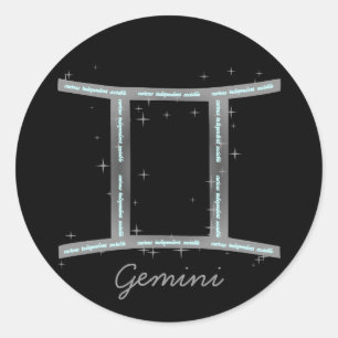 Redonda Pegatina Gemini