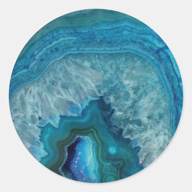 Redonda pegatina geode (Anverso)