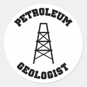 Redonda Pegatina Geólogo del Petróleo