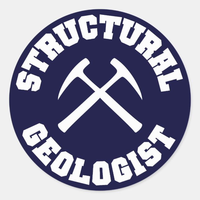 Redonda Pegatina geólogo estructural (Anverso)