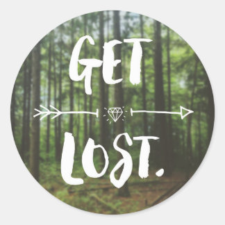 Redonda Pegatina Get Lost (1.0)