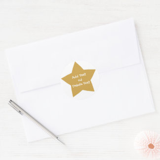 Redonda Pegatina Gold Star