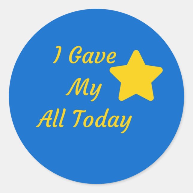 Redonda Pegatina Gold Star (Anverso)